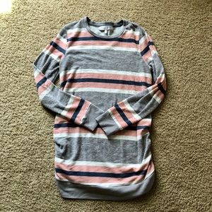 Mid weight long cardigan maternity sweater